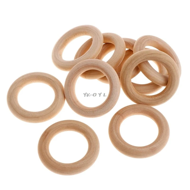 10 Pcs/Set Natural Wooden Ring Home Decoration Pet Parrot Bird Parakeet Toys Bit