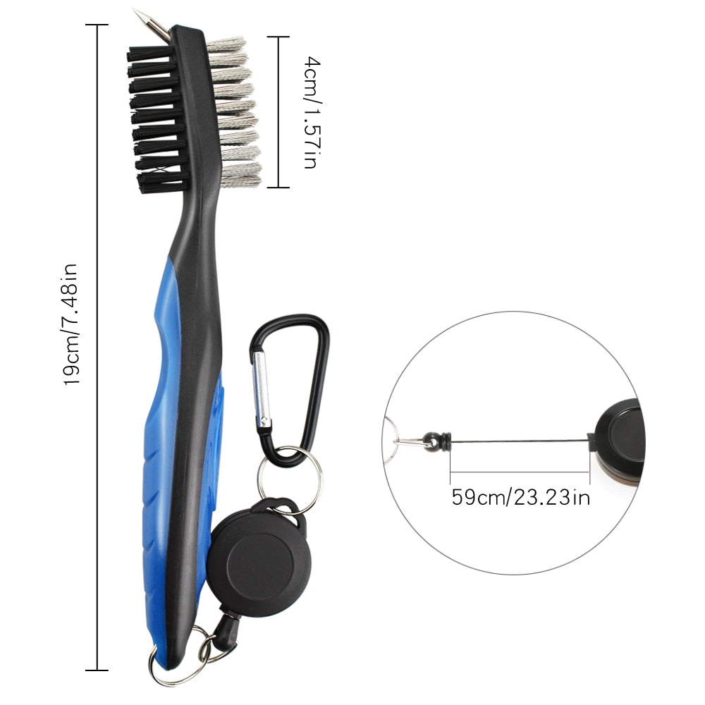 Golf Club Brush Golf Groove Cleaning Brush 2 Sided Golf Putter Wedge Ball Groove Cleaner Kit Cleaning Tool Gof Accessories
