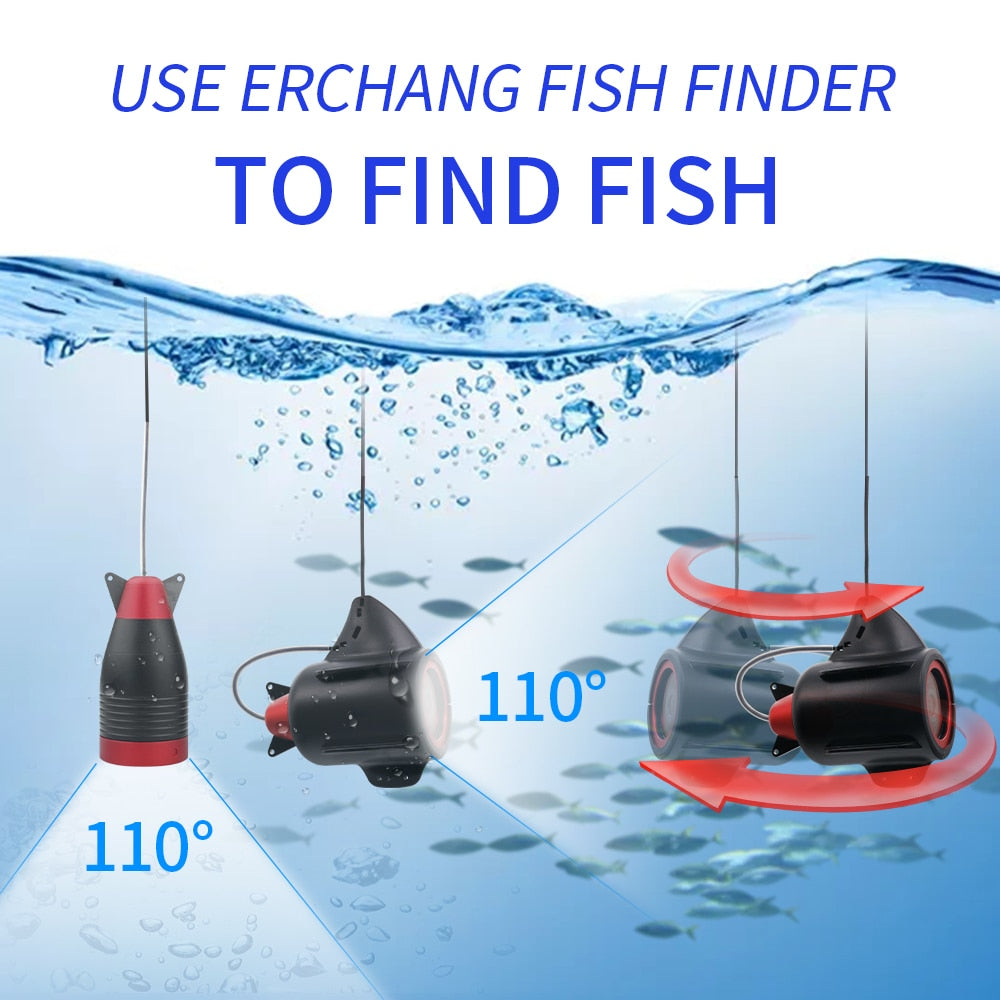 Erchang Underwater Fishing Camera DVR 7 Inch Winter Fishing Camera 1000TVL 24pcs Light Recording Infrared Camera for Ice Fishing