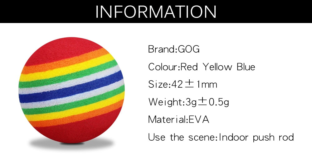 50pcs/Bag Rainbow Color Golf Training Foam Balls Golf Swing Indoor Training Aids Practice Sponge Foam Balls