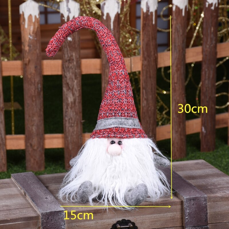 Santa Claus Snowman Alpaca Elk Christmas Decorations for Home New Year Christmas Doll Home Figures Ornaments Merry Christmas