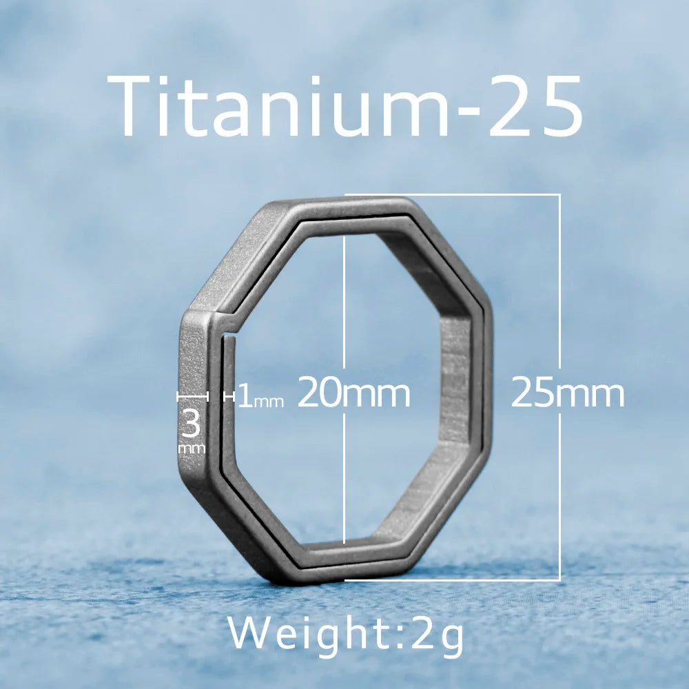 Real Titanium Keyring Super Lightweight Keychain Hanging Buckle for Car Key Ring Holder Quickdraw Tool Creative Accessories