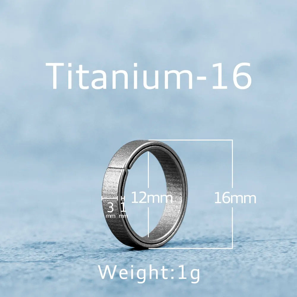 Real Titanium Keyring Super Lightweight Keychain Hanging Buckle for Car Key Ring Holder Quickdraw Tool Creative Accessories