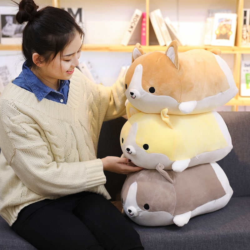 30/45/60cm Cute Corgi Dog Plush Toy Stuffed Soft Animal Cartoon Pillow Lovely Christmas for Kids Kawaii Valentine Present