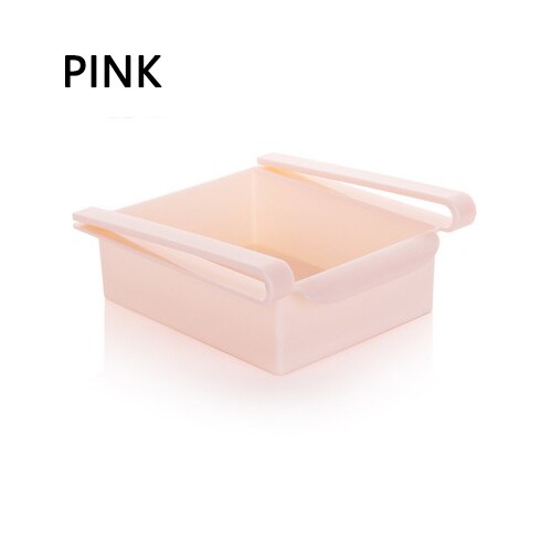 ABS Slide Storage Rack Organizer Adjustable Refrigerator Shelf Holder Drawer Organiser Space Saver Fruit Snack Kitchen Rack Shel