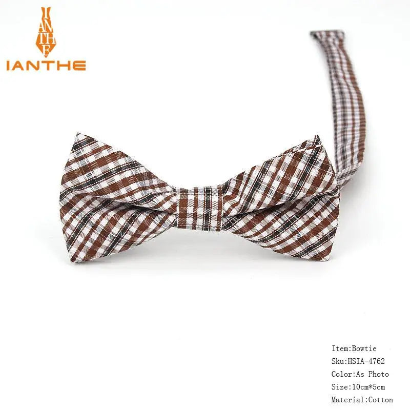 36Colors Brand Plaid Kid Bowtie Cotton Children Bowties Baby Kid Classical Pet Dog Cat Striped Butterfly Child Bow Tie