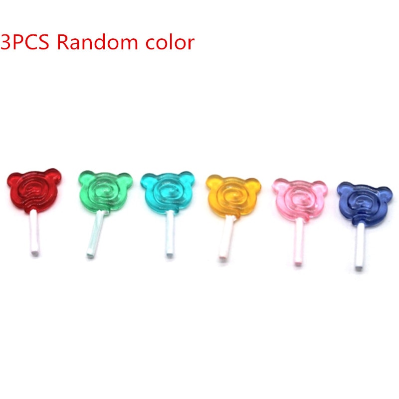 Miniature Food Dessert Sugar Mini Lollipops With Case Holder Candy for Doll House 1/12 Kitchen Furniture Toys Accessories 1:12