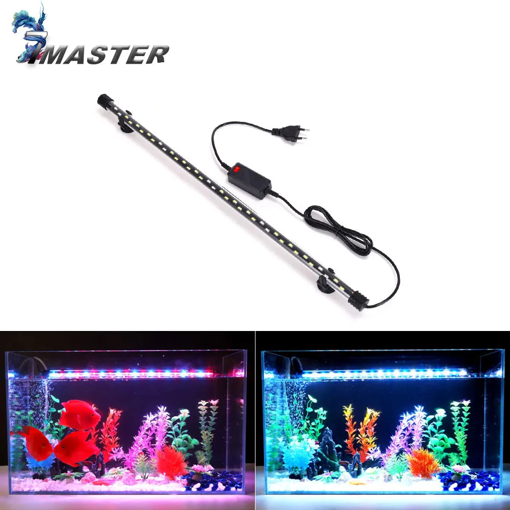 18-54cm Aquarium Light Fish Tank Submersible Light Lamp Waterproof Underwater LED Lights Aquarium Lighting