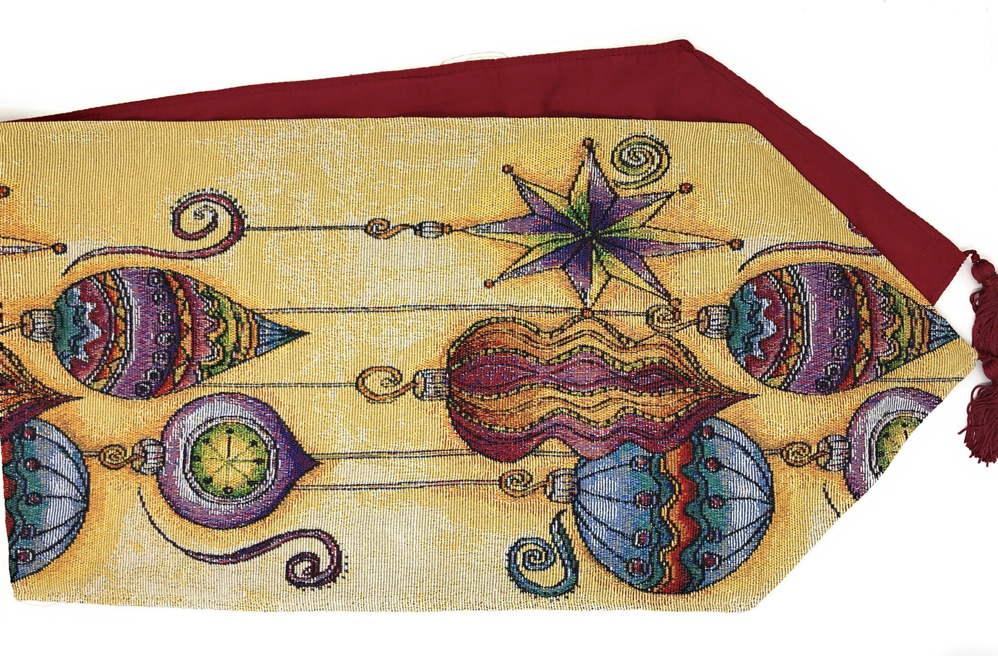 DaDa Bedding Set of 8 Pieces Bohemian Ornaments Table Tapestry - 4 Placemats, 2 Table Runners, 2 Throw Pillow Covers (14