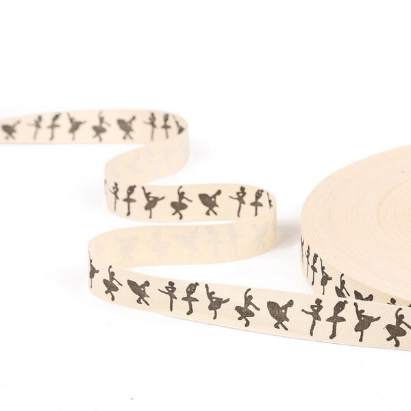 5yards Cartoon Printed Cotton Ribbons Hairbows Christmas Decoration for Home Gif