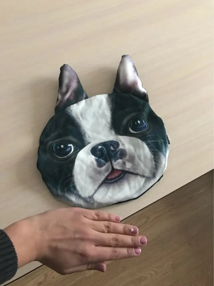 Newest 2024 3D Printed Dog Cat Face Car Headrest Neck Rest Auto Neck Safety Cushion Car Neck Support Headrest Without Filler