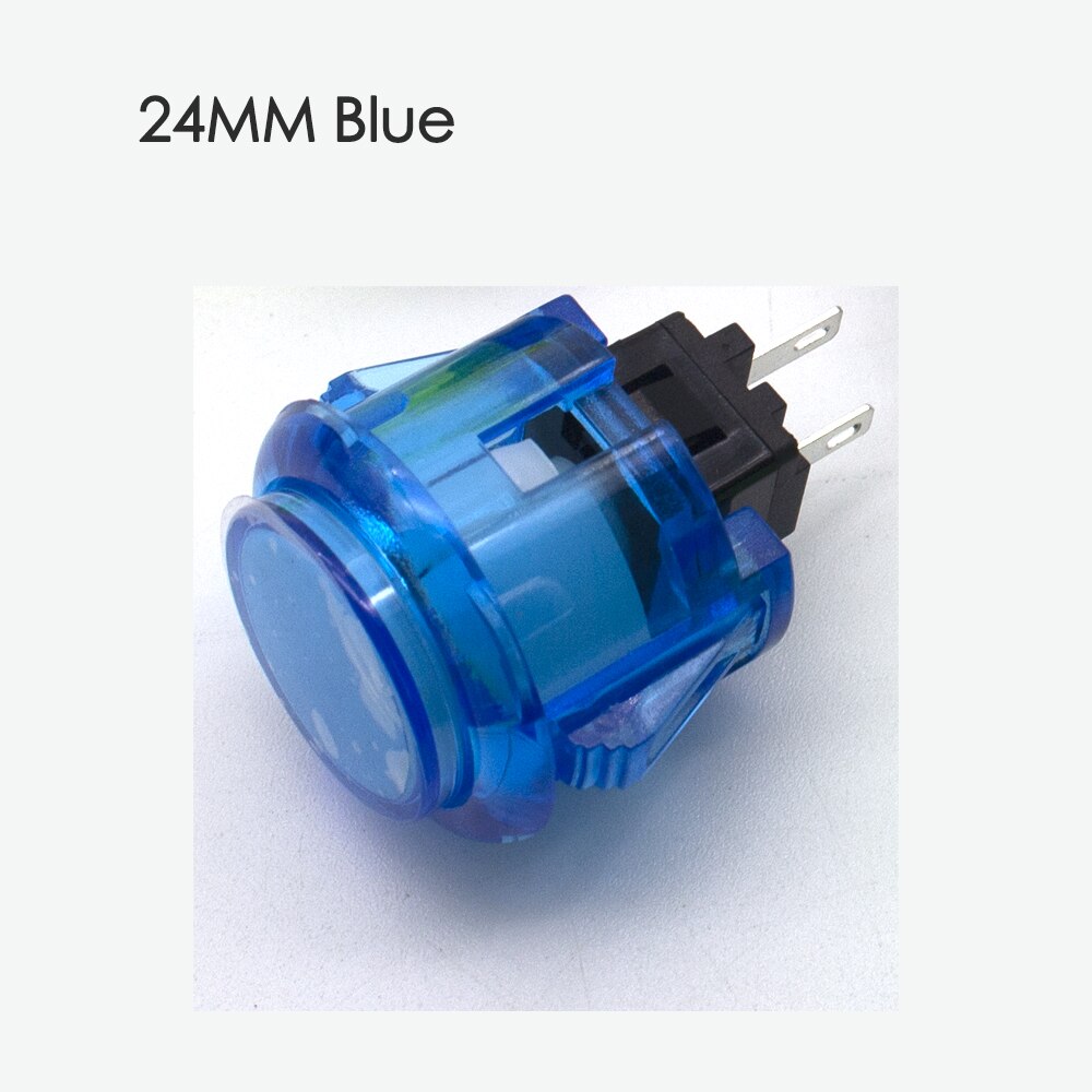 10 Pcs Transparent No LED Arcade 30mm Push Button Copy SANWA Replace OBSF-30 OBSN-30 for DIY Raspberry Pi MAME PC Pandora Game