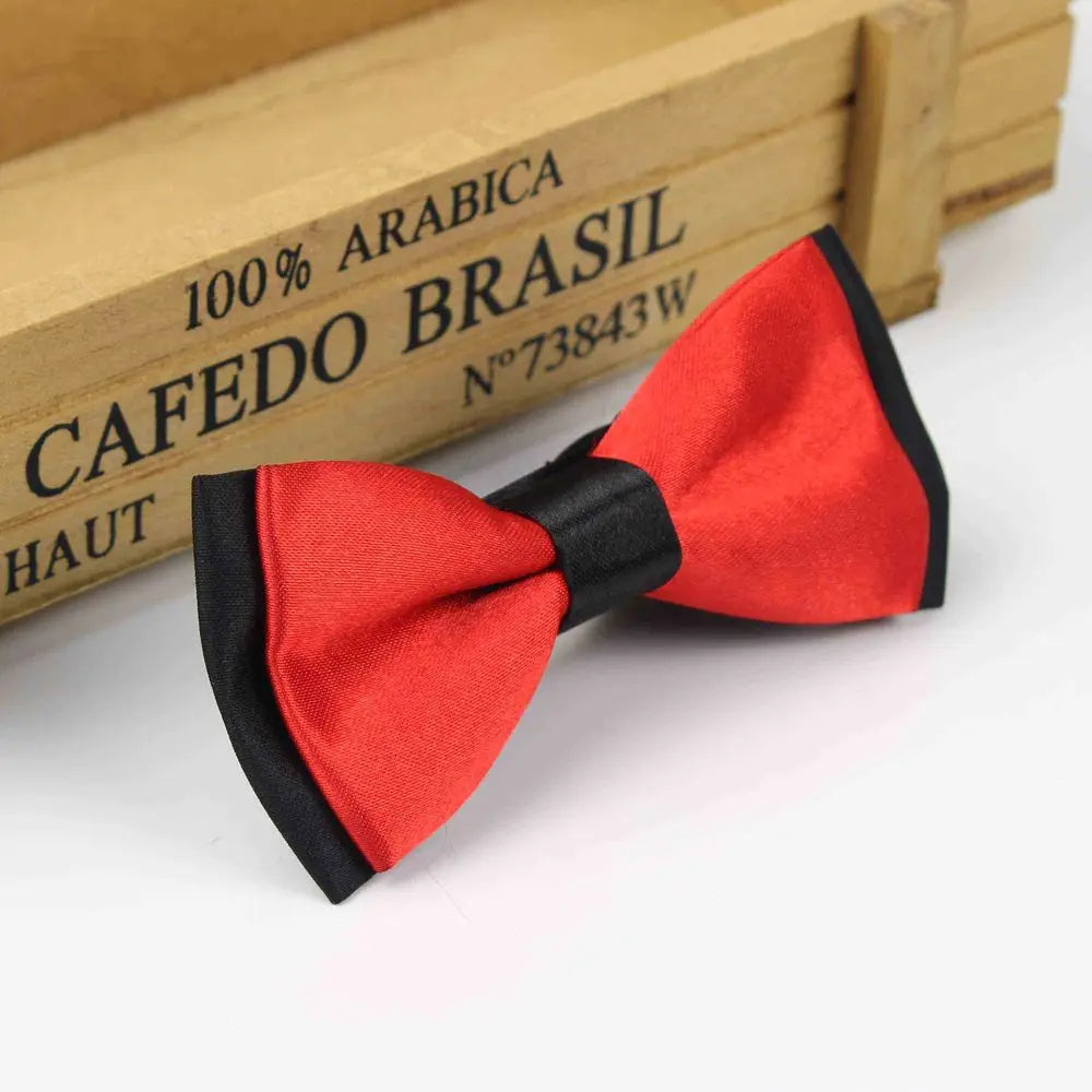 Classic Kid Suit Neckwear Baby Boy's Girls Fashion Solid Color Adjustable BowtiE Chlidren Two Tone Pet Dog Cat Bow Tie