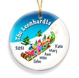 Christmas Ornament - Elves Family