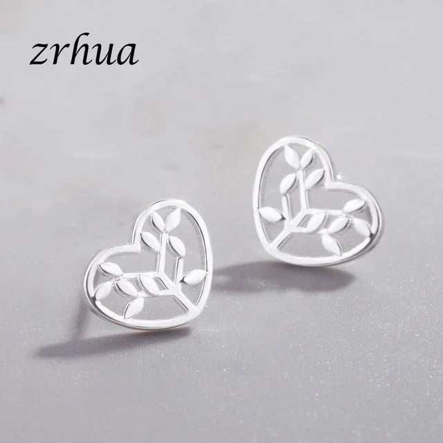 Newest 925 Sterling Silver Needle Women's Jewelry Cute Chic Stud Earrings for School Girls Kids Lady Birthday S925 Stamp