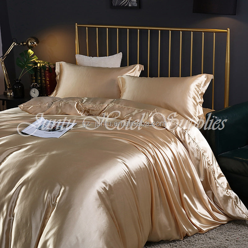 Juntu Customize Silk Bedding Set Mulberry Silk 4pcs Set