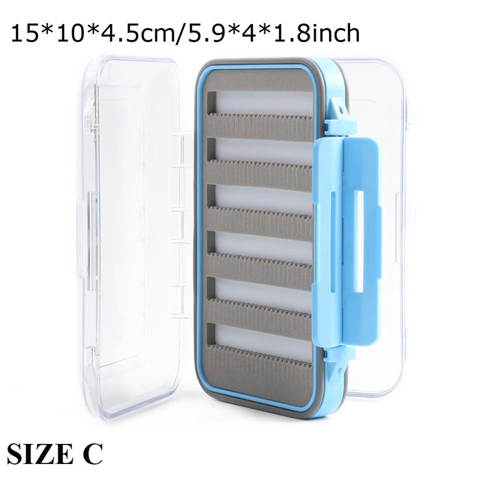 Maximumcatch Fly Box Waterproof Slit Foam High Density 4 Size Fly Fishing Tackle Box