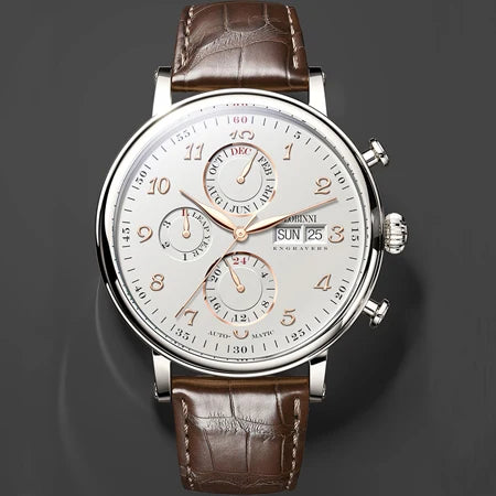 Men's Watches Switzerland LOBINNI Luxury Brand Perpetual Calendar Multi-Function Seagull Automatic Mechanical Sapphire L13019-6