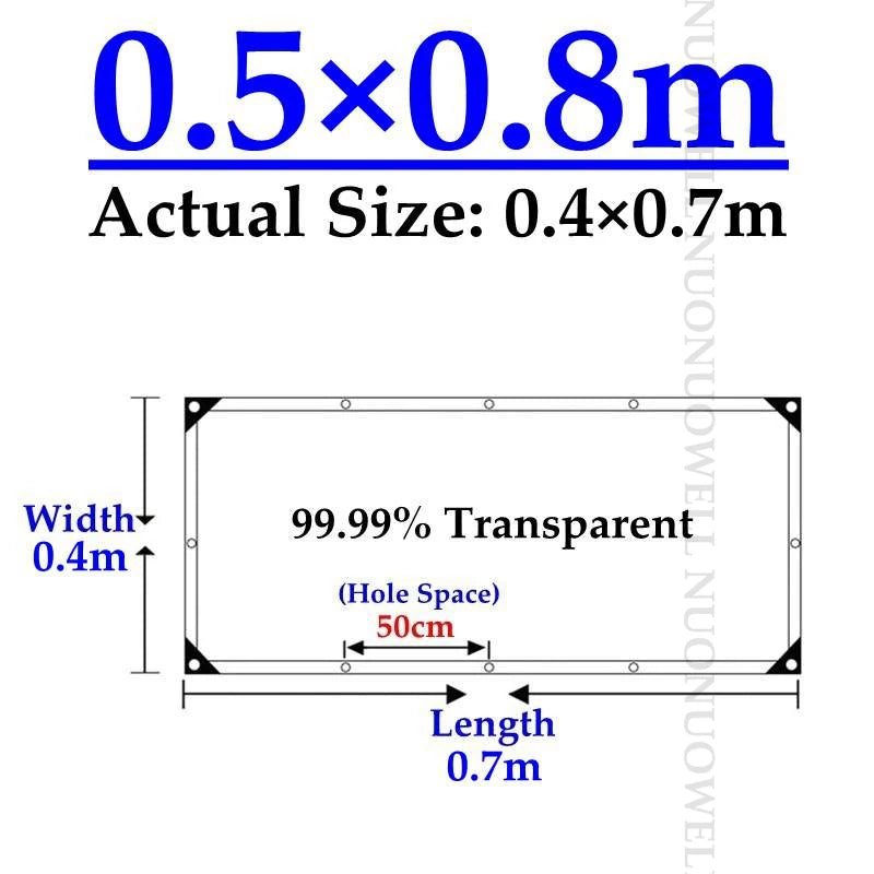 99.99% Transparent PVC Tarp Balcony Rainproof Cloth палатка Toldos Camping Tent Shading Net Tarpaulin Succulent Plants Cover