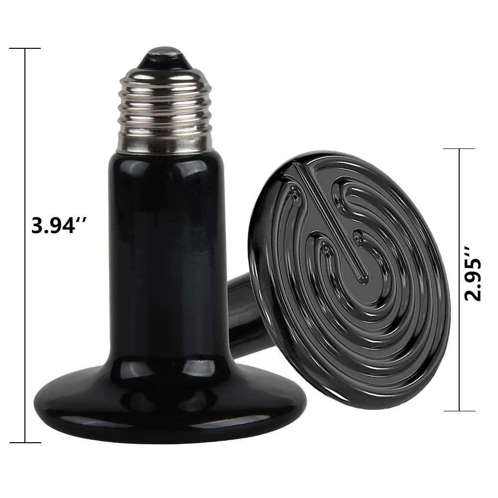 Pet Reptile Heating Lamp 25/50/75/100/150/200w Turtle Ceramic Infrared Lamp Reptile Bulb Temperature Control Equipment 110v/220v
