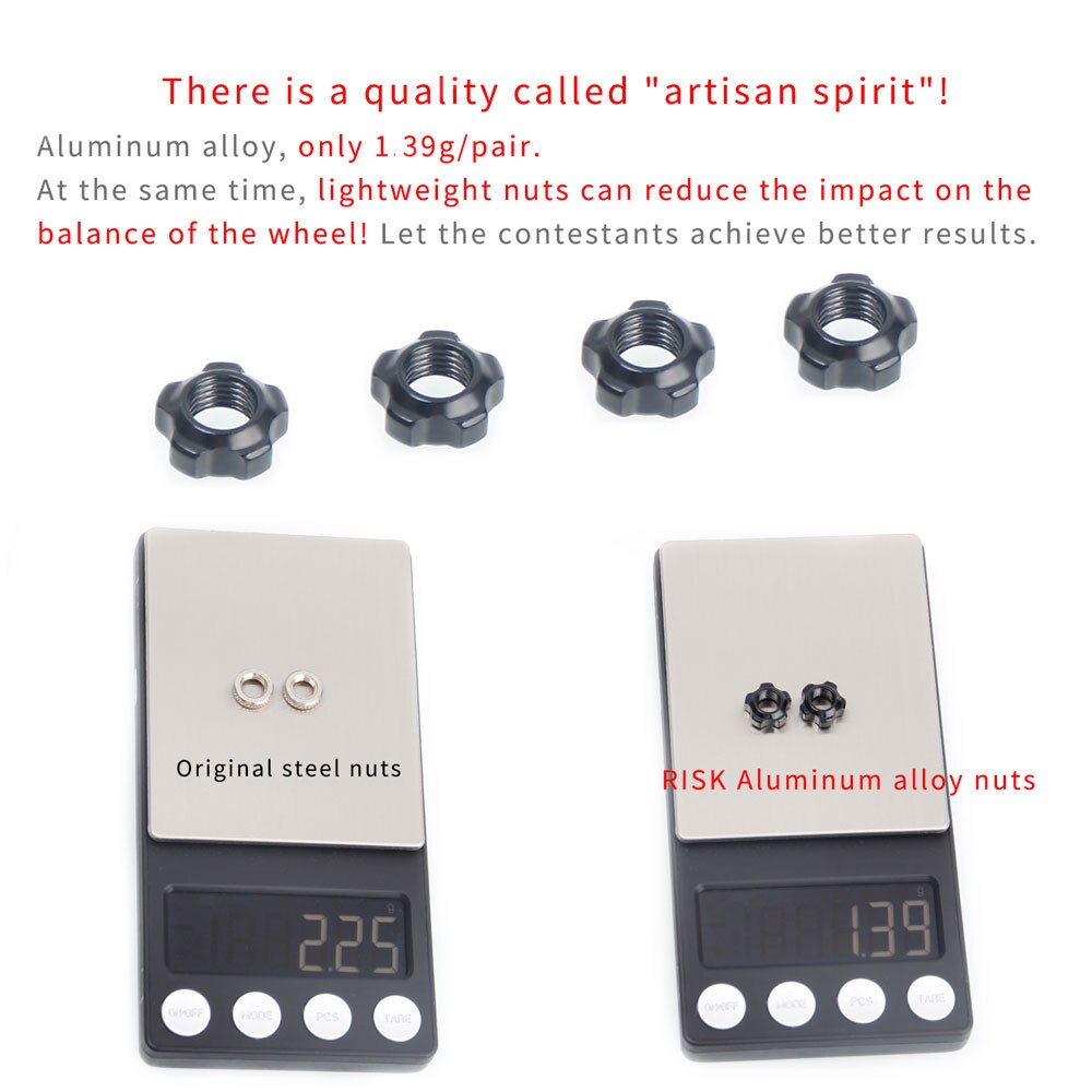 RISK Bicycle Presta Valve Nut With Tool Set Road Bike MTB Valve Fixed Nut Washer France Tire Waterproof Protection Accessories
