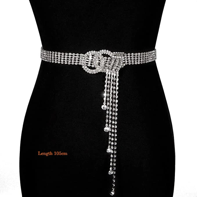 Handmade Silver Bridal Belt Rhinestone Waistband Applique for Evening Prom Dresses Wedding Decoration White Beige Sash Ribbon