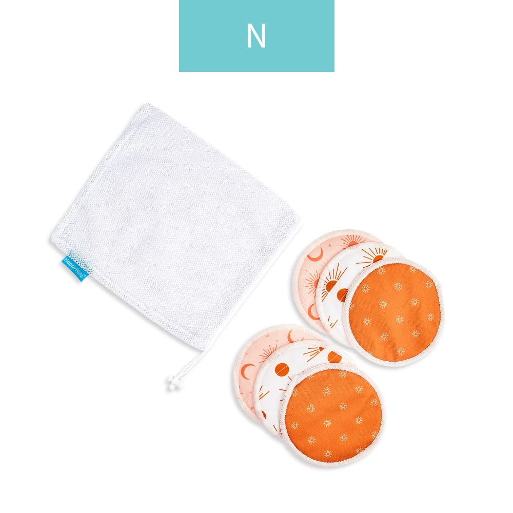 HappyFlute Super Absorbency Bamboo Nursing Pads Mum Use With Laundry Bag Waterproof Washable Feeding Pad Reusable Breast Pads
