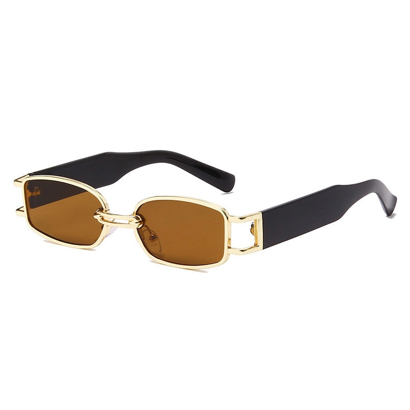 SO&EI Fashion Small Rectangle Women Sunglasses Brand Designer Vintage Square Punk Sun Glasses Men Shades UV400 Clear Eyewear