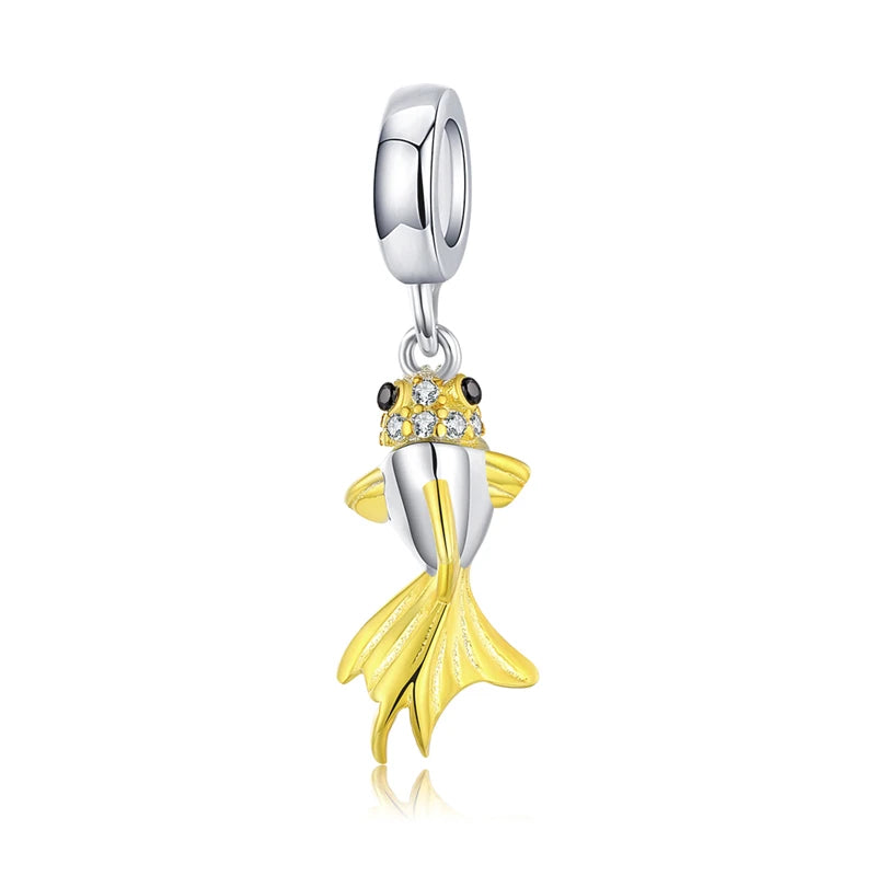BISAER 925 Sterling Silver Couple Girl Boy Pendant Charm Pineapple Strawberry Dessert Beads for Women Bracelet DIY Fine Jewelry
