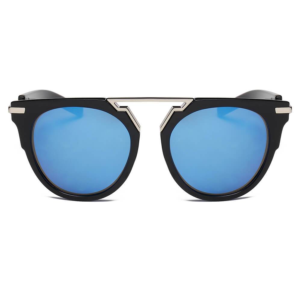 HANOVER | Unisex Fashion Brow-Bar Round Sunglasses