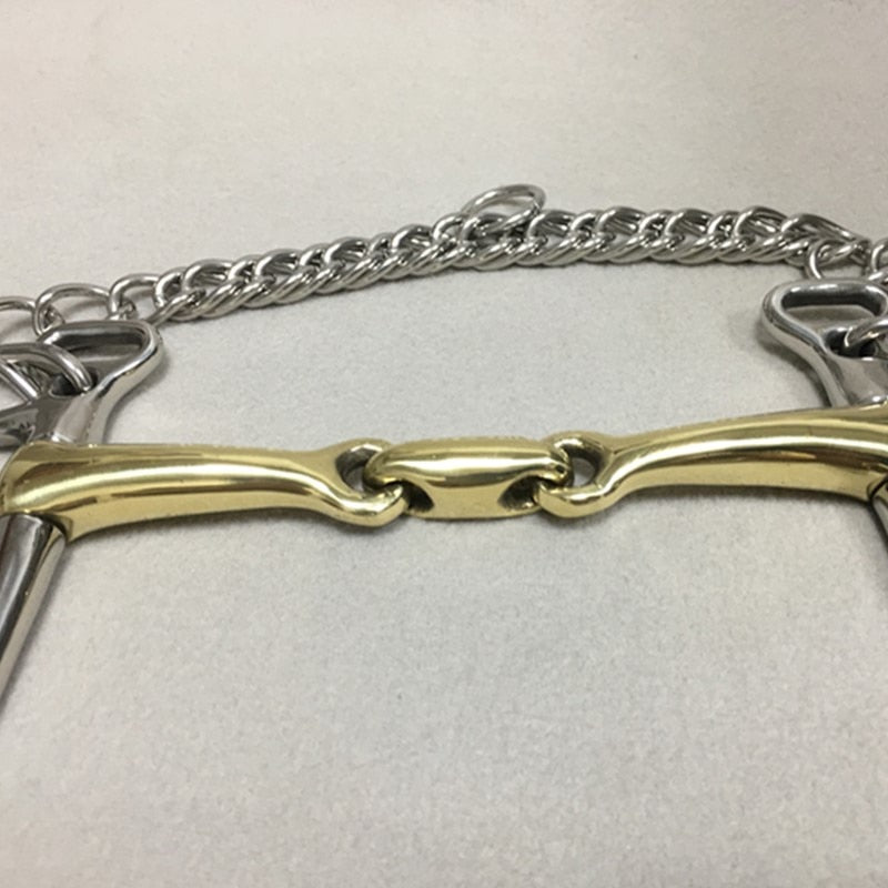 Stainless Steel Kimberwicke Bit Horse Equipment 5 Inches Brass Copper Mouth Snaffle