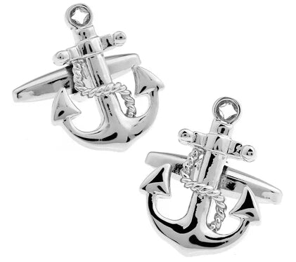 Cufflinks Retail Novelty Sail Design Blue White Color Sport Series Cufflinks for Men Cuff Links