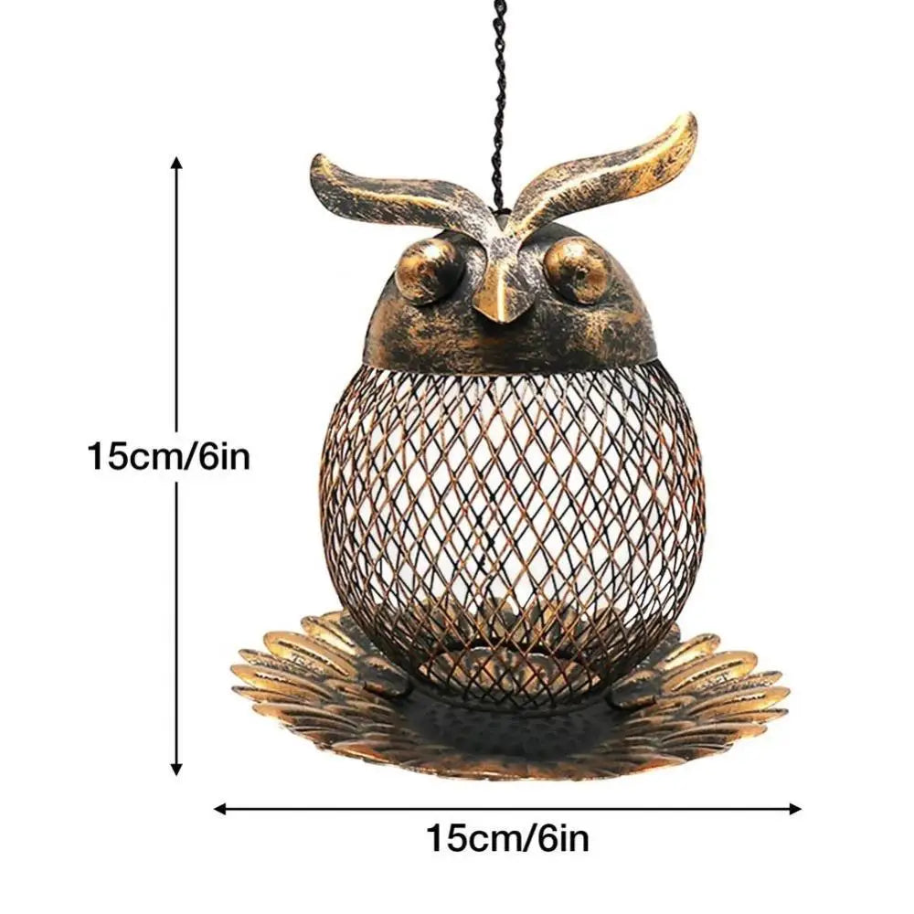 New Outdoor Courtyard Iron Owl Hummingbird Feeder Hummingbird Feeder Hummingbird Feeder
