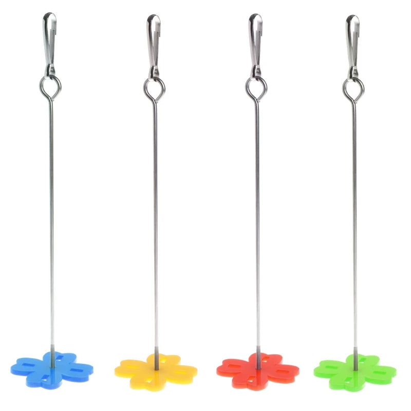Bird Food Holder Stainless Steel Parrot Vegetable Fruit Feeder Treat Skewer for Finch Cockatiel Metal Hanging Hook