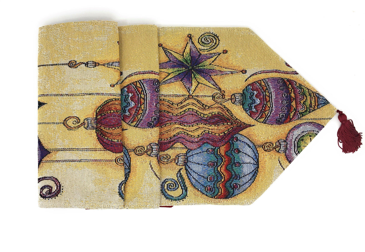 DaDa Bedding Set of 8 Pieces Bohemian Ornaments Table Tapestry - 4 Placemats, 2 Table Runners, 2 Throw Pillow Covers (14