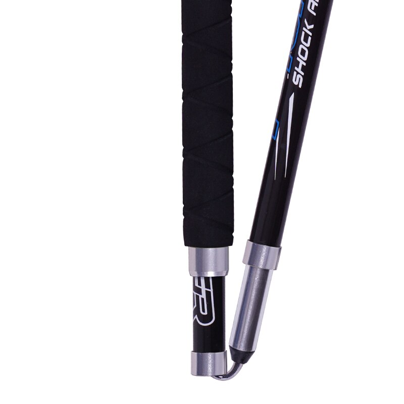 2 Pcs/Pair Portable Collapsible Carbon Fiber Trekking Poles Quick Lock Compact Folding Walking Stick Tourism Trail Running