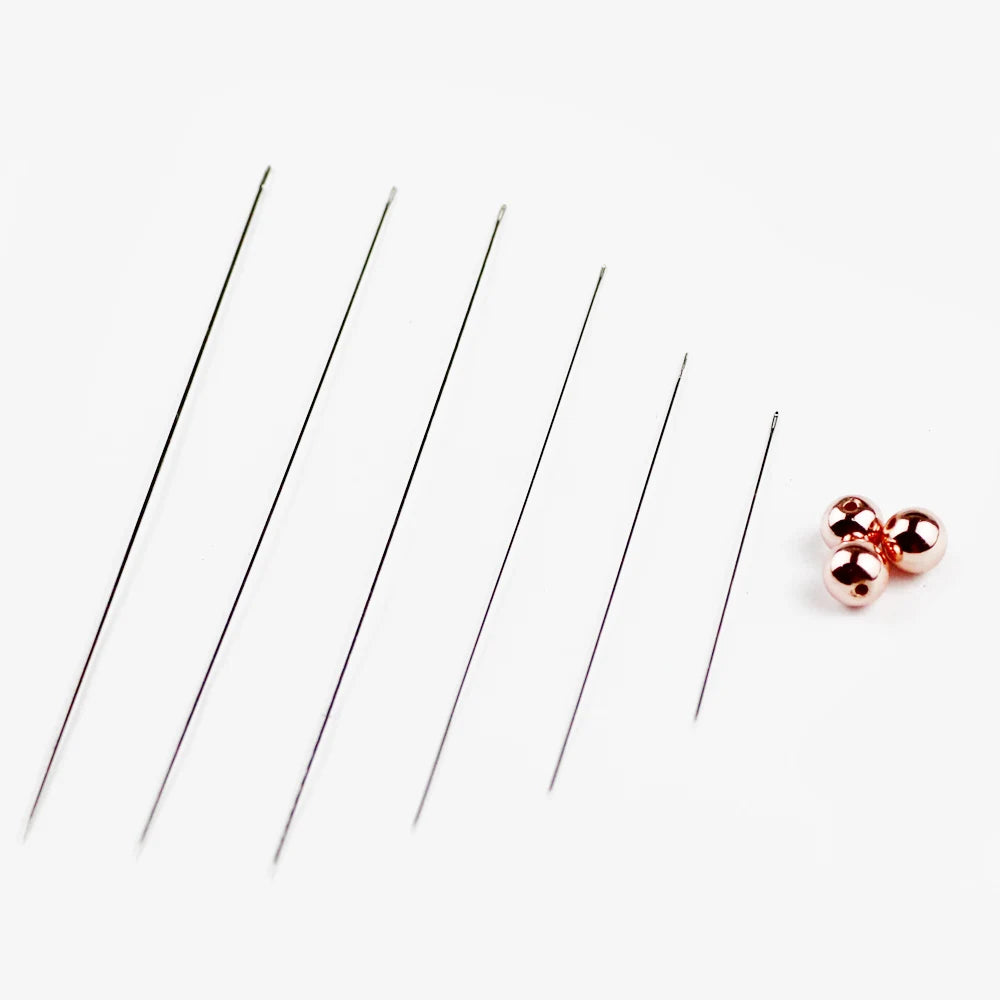 JHNBY 30PCS Stainless Steel Beading Needles for Beads Threading String Tambour/Jewelry Bracelet Necklace Making Tools Pins DIY