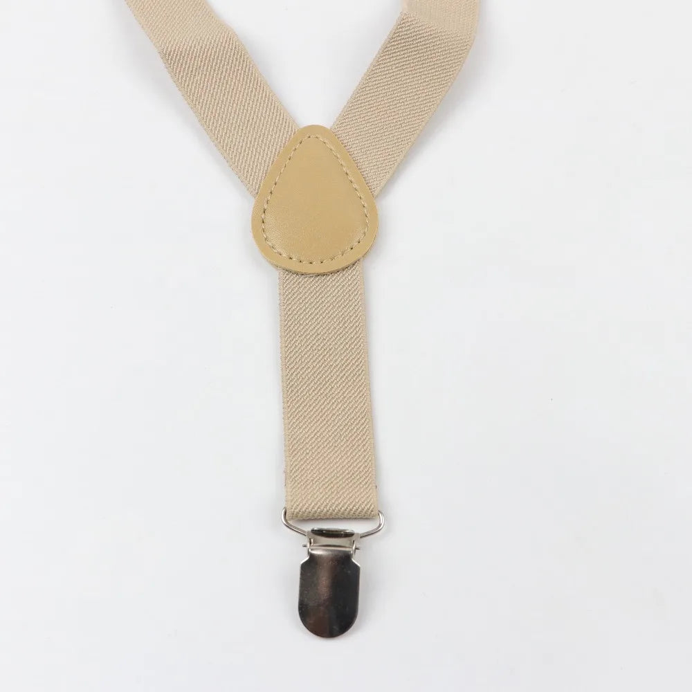 Solid Color Children Belt Baby Boys Suspenders Polyester Y-Back Braces Adjustable Elastic Kids