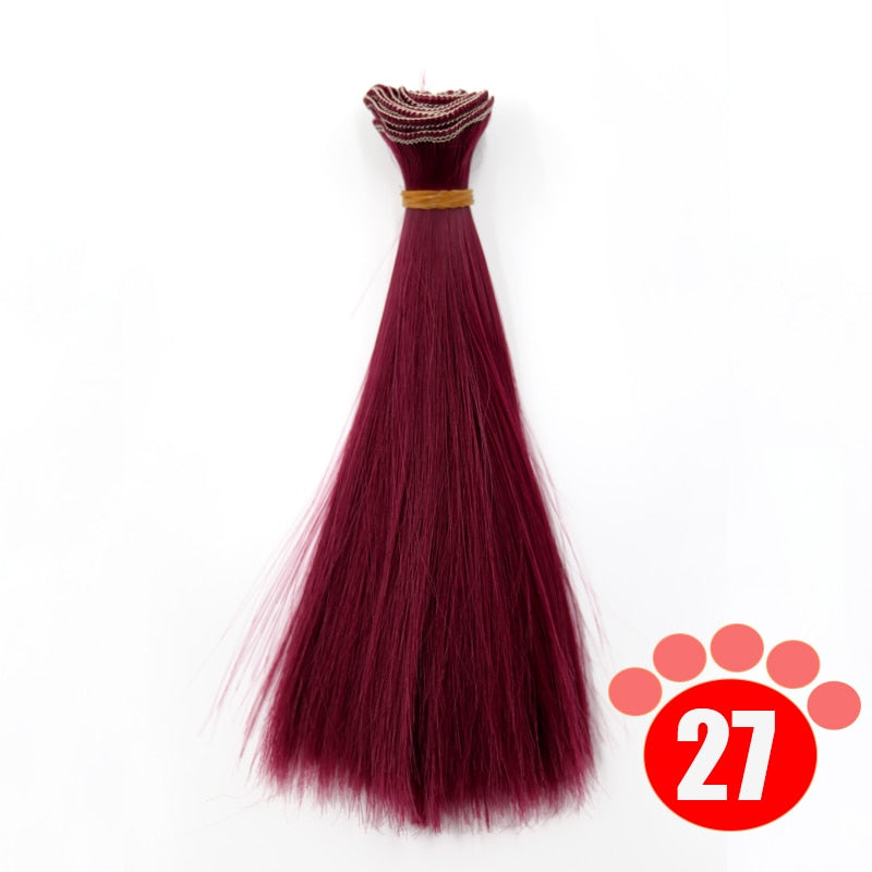 Msiredoll Bjd Wig 15*100CM or 20*100CM or 25*100CM Doll Hair for 1/3 1/4 1/6 Straight Hair Doll Hair Bjd Wig Diy
