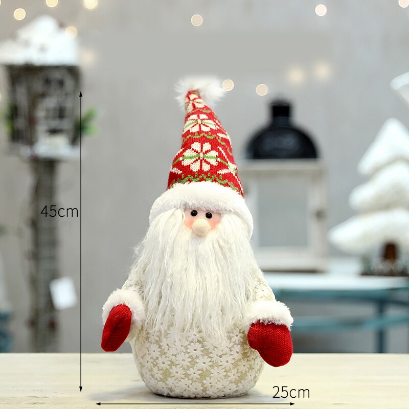 Santa Claus Snowman Alpaca Elk Christmas Decorations for Home New Year Christmas Doll Home Figures Ornaments Merry Christmas