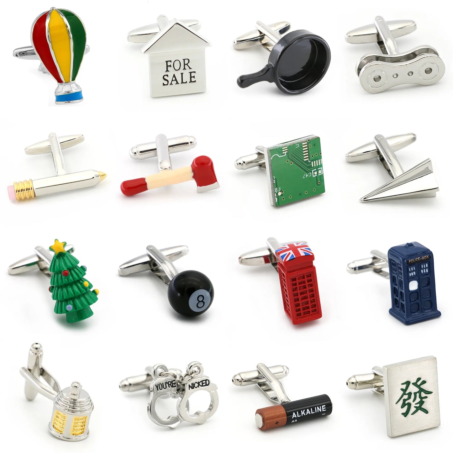 Men's Novelty Cufflinks 28 Styles Option Quality Brass Material Lifestyle Design Cuff Links retail