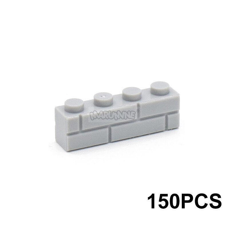 MARUMINE 150PCS 1x3 Wall Bricks Cube Idea Part House Build Block Parts 3622 Compatible Accessories DIY Assembly MOC Street View