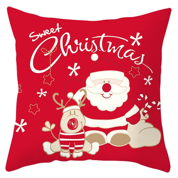 45x45cm Santa Claus Christmas Pillowcase Merry Christmas Decor for Home Christmas Ornament Xmas