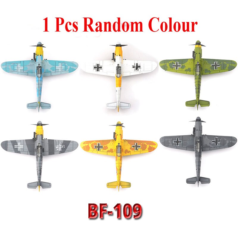 20*18CM Assemble Fighter Model Toys Building Tool Sets Combat Aircraft Diecast War-Ii BF-109 Hurricane Spitfire Pirate Military