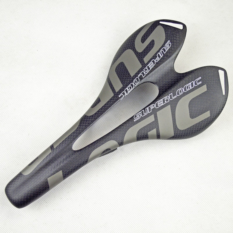 Superlogic 3K Full Carbon Fiber Bicycle Saddle Road MTB Bike Carbon Saddle Seat Matt Bike Cushion 275*143mm Cycling Parts