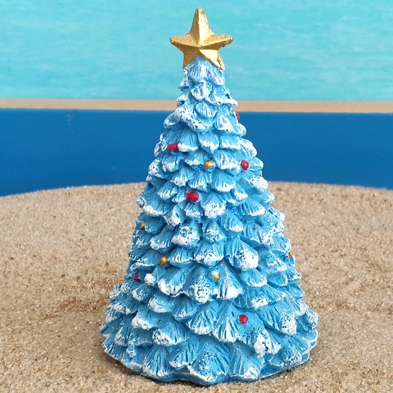 Handmade Miniature Christmas Tree Resin Figurines Crafts Ornament for Kids Christmas