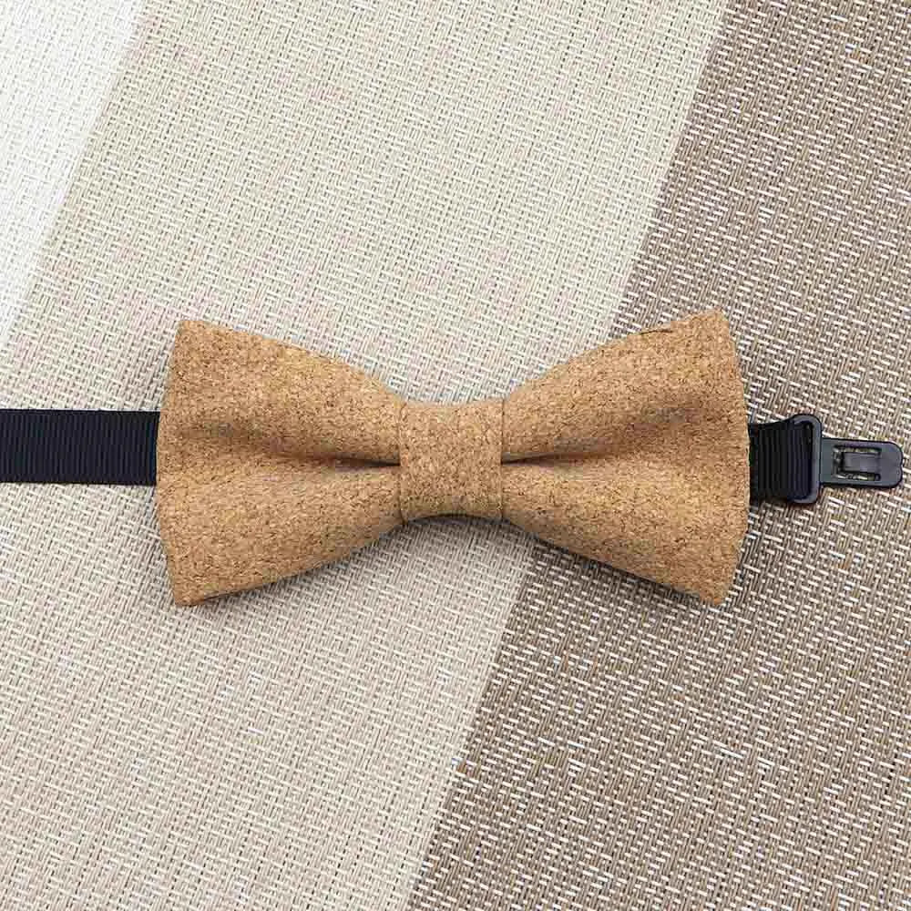 Fashion New Cork Wood Kids Bow Ties Novelty Handmade Fancy Bowtie Adjustable Butterfly Party School Children Accessories