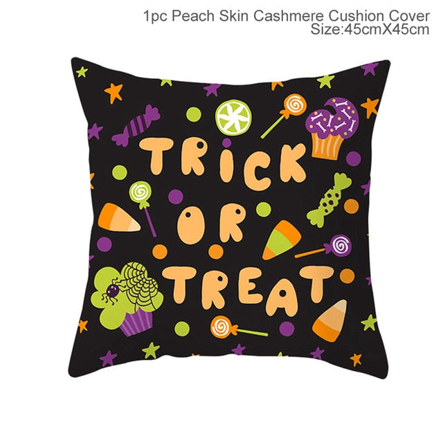 Halloween Decoration for Home Cartoon Pumpkin Bat Ghost Pillowcase Horror Halloween Party Supplies Accessories Haloween Ornament