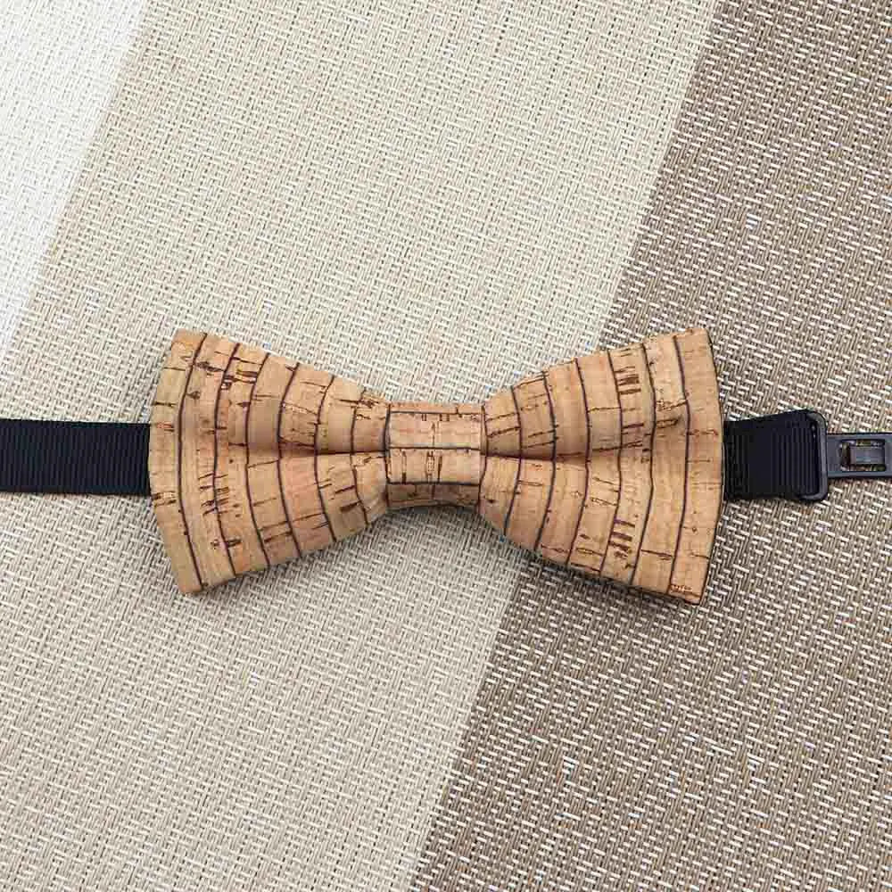 Fashion New Cork Wood Kids Bow Ties Novelty Handmade Fancy Bowtie Adjustable Butterfly Party School Children Accessories