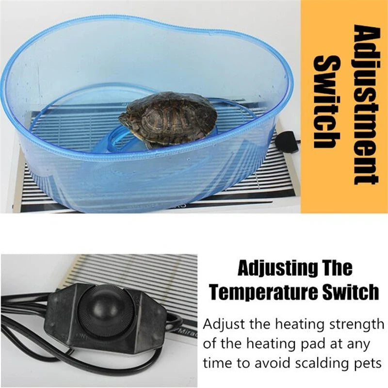 Pet Reptiles Heat Mat Terrarium Climbing Heating Warm Pads 5-45w Adjustable Temperature Controller Mats Small Heater